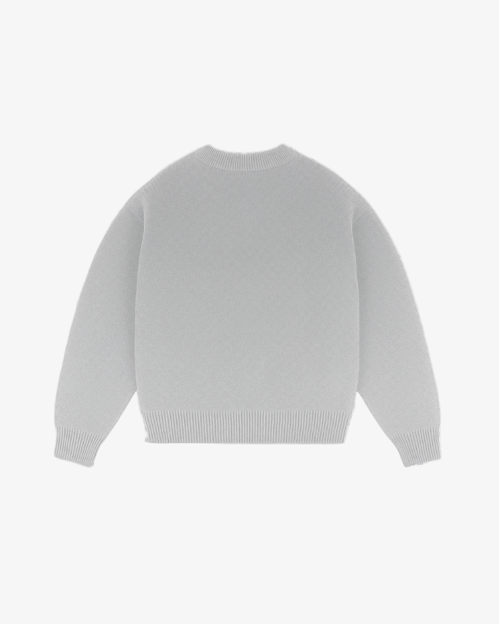 EMBLEM KNIT GREY