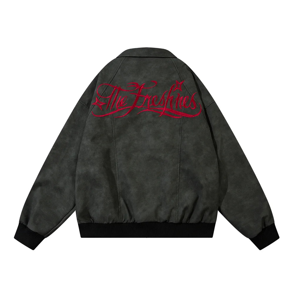 EMBROIDED LEATHER JACKET