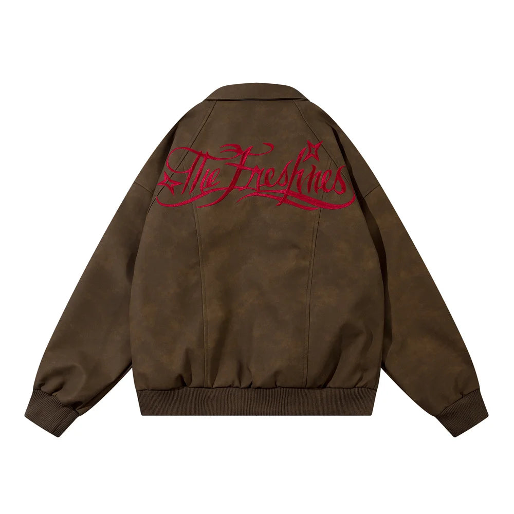 EMBROIDED LEATHER JACKET